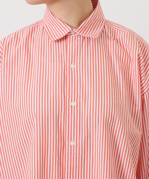 ブラウス シャツ 「VAS-Y LENTEMENT」 POPLIN STRIPE REGULAR COL レディースの画像