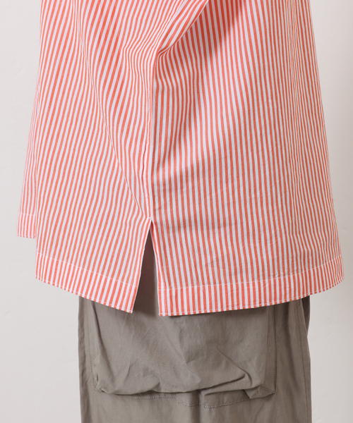 ブラウス シャツ 「VAS-Y LENTEMENT」 POPLIN STRIPE REGULAR COL レディースの画像