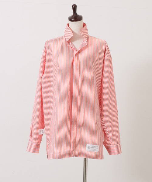 ブラウス シャツ 「VAS-Y LENTEMENT」 POPLIN STRIPE REGULAR COL レディースの画像