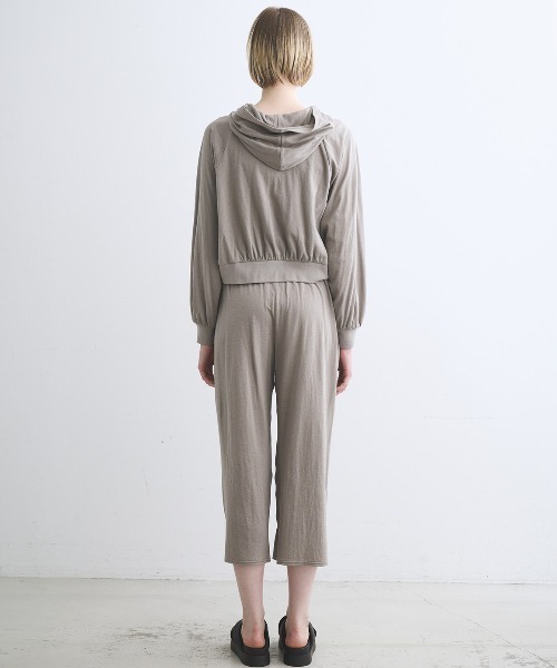 three dots シャイニーシャツジップアップフーディ ベージュ S three dots シャイニーシャツジップアップフーディ ベージュ S three