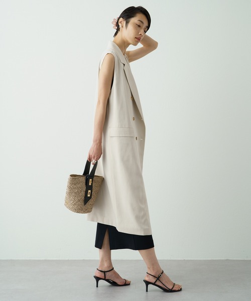「LOUNGEDRESS」 「CELFORD」タイトスカート MEDIUM アイボリー レディース_画像3