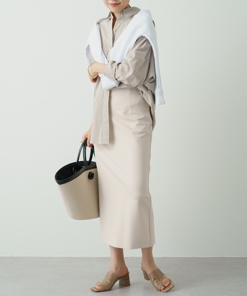 「LOUNGEDRESS」 「CELFORD」タイトスカート MEDIUM アイボリー レディース_画像4