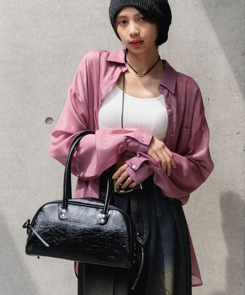 「PAGEBOY」 ハンドバッグ FREE シルバー レディース_画像7