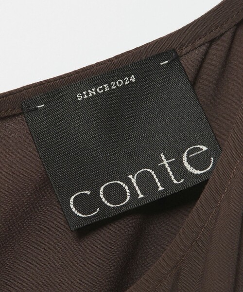 conte オールインワン 「conte」レーヨン ノースリーブ ジャンプスーツ