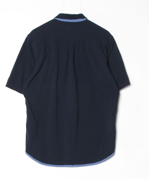 「Design Tshirts Store graniph」 ストライプ柄半袖シャツ L ブルー メンズ_画像2