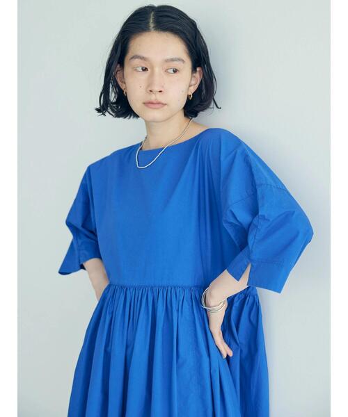 「AMERICAN HOLIC」 半袖ワンピース M ネイビー レディース_画像9
