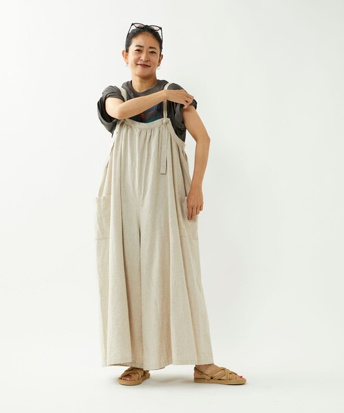 「Freada」 オーバーオール ONE SIZE ダークブラウン レディース_画像3