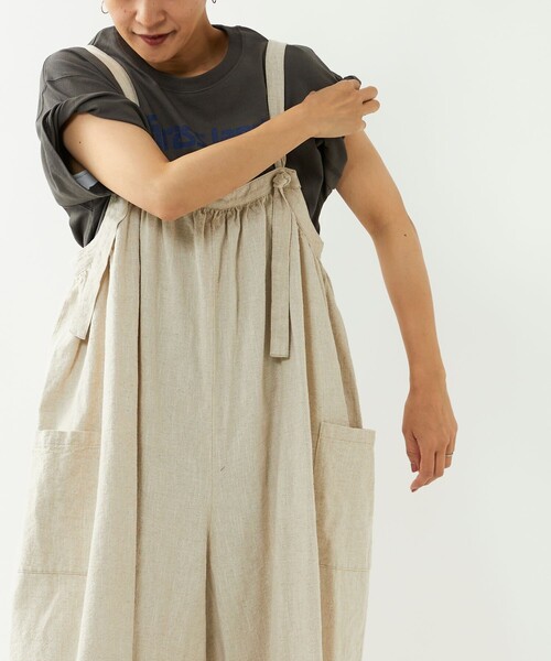 「Freada」 オーバーオール ONE SIZE ダークブラウン レディース_画像4