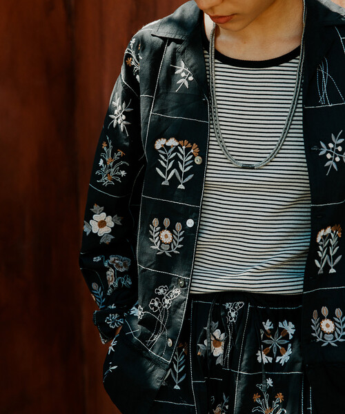 「Freada」 長袖シャツ フリ- ブラウン レディース_画像2