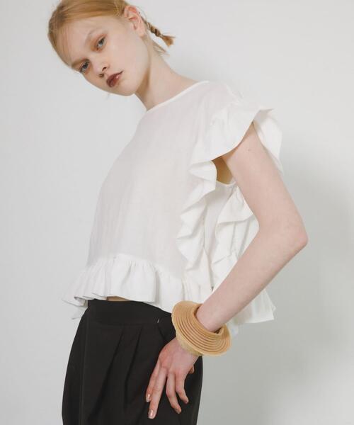 tシャツ frill tee レディースの画像