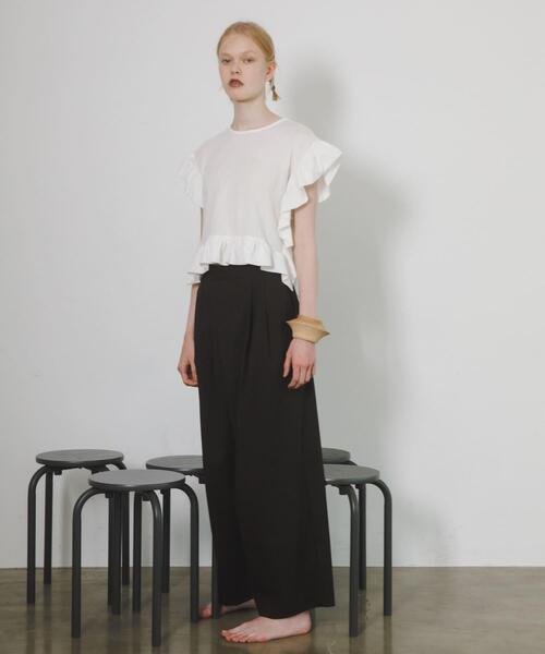 tシャツ frill tee レディースの画像