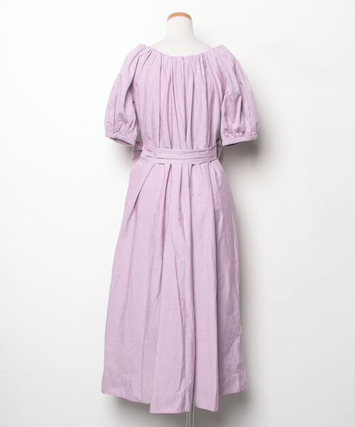 「merlette」 BASTION CHAMBRAY 半袖ワンピース S パープル レディース_画像2
