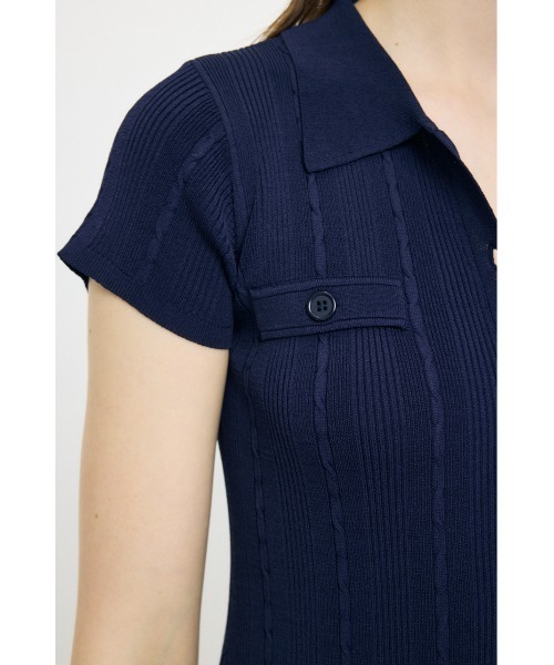 MOUSSY（マウジー） ワンピース CABLE POLO KNIT ドレス : ZOZOTOWN