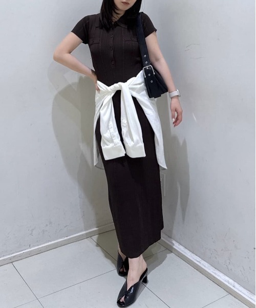 MOUSSY（マウジー） ワンピース CABLE POLO KNIT ドレス : ZOZOTOWN