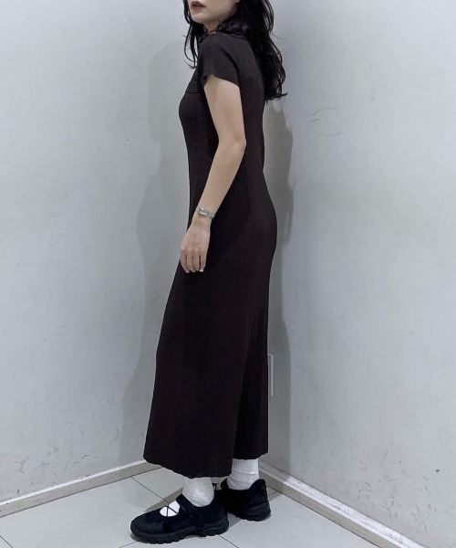 MOUSSY（マウジー） ワンピース CABLE POLO KNIT ドレス : ZOZOTOWN