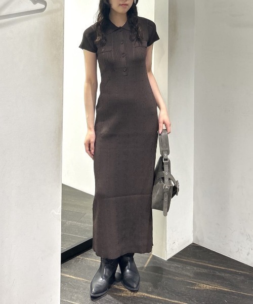 MOUSSY（マウジー） ワンピース CABLE POLO KNIT ドレス : ZOZOTOWN