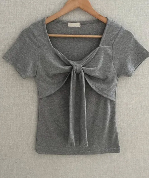 tシャツ 半袖 フロントリボン 半袖Tシャツ レディース : ZOZOTOWN