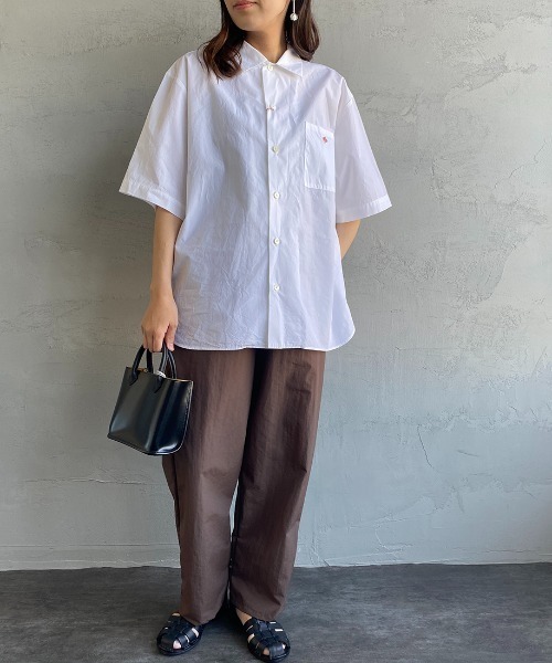 Danton（ダントン） 半袖シャツ 38 ホワイト レディース : ZOZOTOWN
