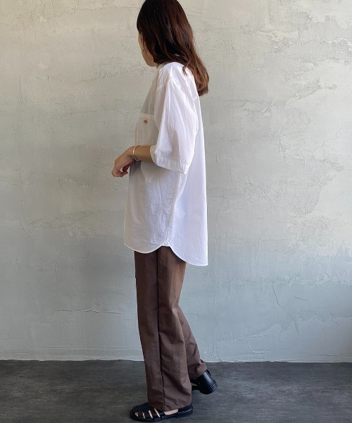 Danton（ダントン） 半袖シャツ 38 ホワイト レディース : ZOZOTOWN