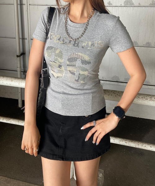 non-hedge（ノンヘッジ） tシャツ 半袖 迷彩ロゴチビTシャツ
