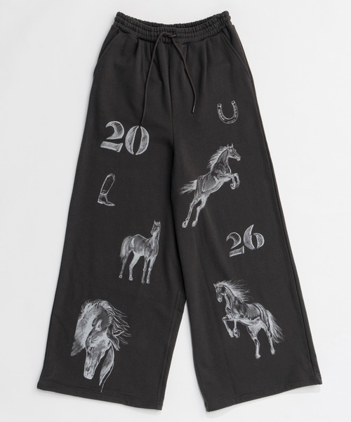 「MAISON SPECIAL」 スウェットパンツ 38 チャコールグレー レディース_画像3