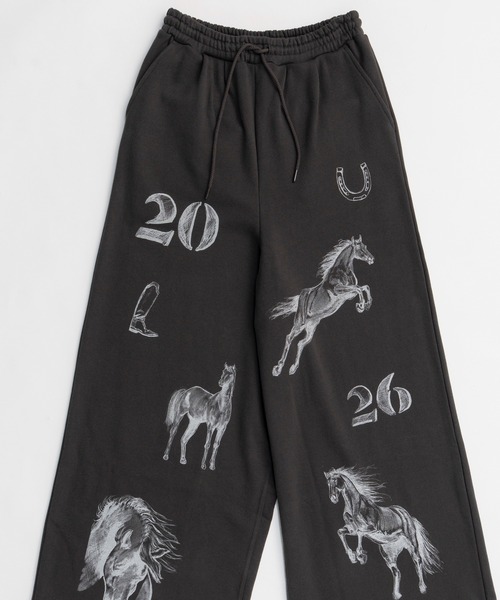 「MAISON SPECIAL」 スウェットパンツ 38 チャコールグレー レディース_画像4