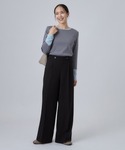 ワイドパンツ パンツ 「洗濯後しわになりにくい...の詳細画像1