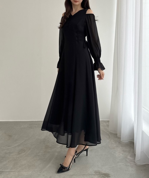 「CENEA」 長袖ワンピース X-LARGE ブラック レディース_画像3