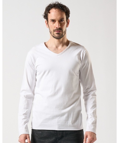 wjk tシャツ cut-off V-neck L/S メンズ : ZOZOTOWN Yahoo!店