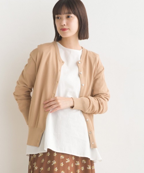 OMNES（ファッション） カーディガン レーヨンナイロン シェル