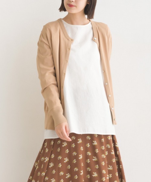 カーディガン レーヨンナイロンカーディガン レディース NATURAL BEAUTY BASIC カーディガン レーヨンナイロン
