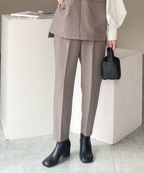 She's Closet パンツ センタープレスタック入りハイウエスト