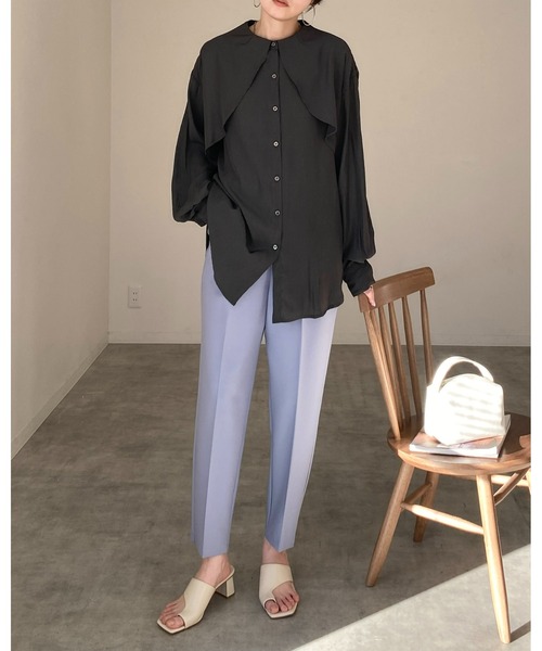 She's Closet パンツ センタープレスタック入りハイウエスト