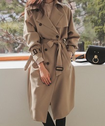 美品♡ d.i.a ダイヤ ピーコート トレンチコート BEIGE，(ベイジ)のIBERIS / オーバーサイズトレンチコート通販