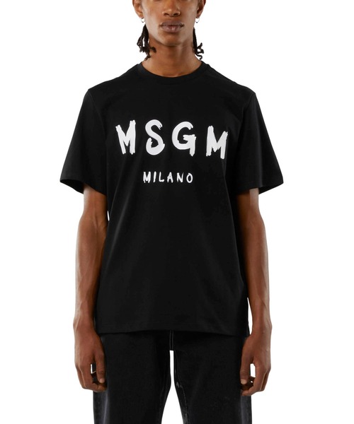 MSGM tシャツ 「Basic Color」MSGM ブラッシュロゴTシャツ
