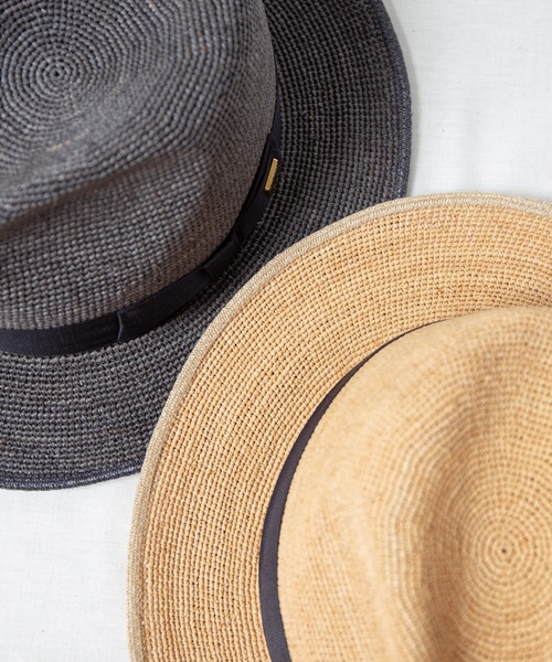 帽子 ハット ラフィアこま編み　BF / Raffia Fine Knit Hat メンズ | KNOX(革小物) | 06