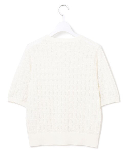 レーシー編み半袖ニット/洗える 23区 ニット レーシー半袖 レディース : ZOZOTOWN Yahoo!店