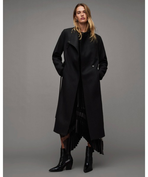 ALLSAINTS コート チェスターコート RILEY WRAP AROUND BELTED