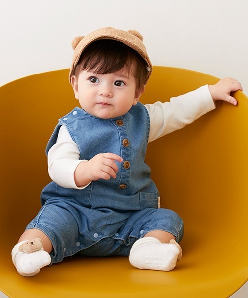 petit main サロペット オーバーオール デニムサロペット キッズ 