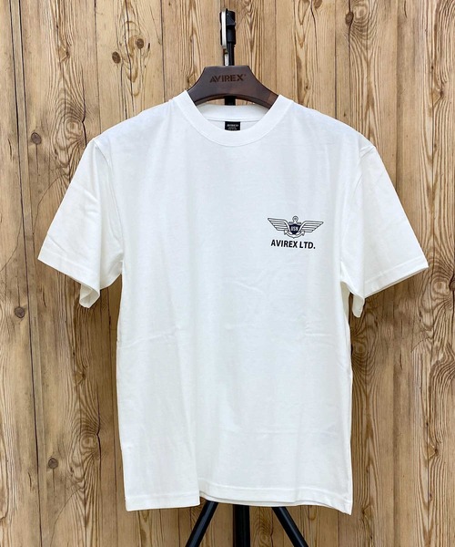 AVIREX アビレックス NAS JAX PATROL-SQ. PATCH 半袖Tシャツ AVIREX tシャツ NAS JAX PATROL- SQ. PATCH 半袖Tシャツ メンズ
