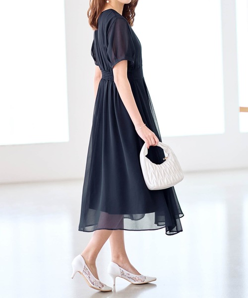 訳あり特価♪ タグ付き未使用 シップス SHIPS カシュクールワンピース 黒 セール】 〈結婚式・パーティ〉【SHIPS別注】APUPIL:〈手洗い