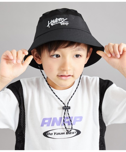 ANAP kids 帽子 ハット メッシュ切替バケットハット キッズ 子供