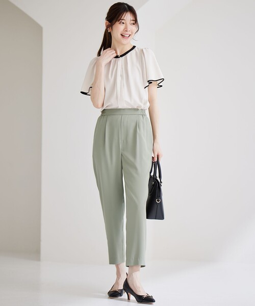 any SiS ブラウス シャツ 「洗える」2WAYバイカラーフレア