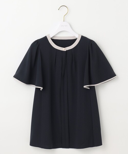 any SiS ブラウス シャツ 「洗える」2WAYバイカラーフレア