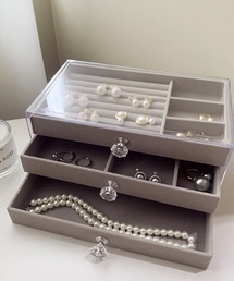 【再販】Boîte à bijoux.。.:*ジュエリーボックス №3 収納 ジュエリー3段ケース : ZOZOTOWN Yahoo!店 - 通販 - Yahoo