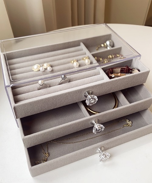 i様 ジュエリーケースごと！指輪ネックレスブローチ等まとめて1.4キロ