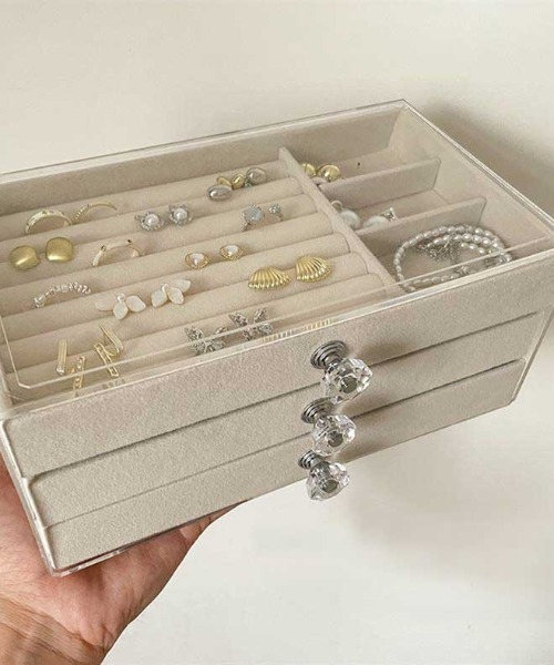 収納 ジュエリー3段ケース : ZOZOTOWN Yahoo!店 - 通販 - Yahoo