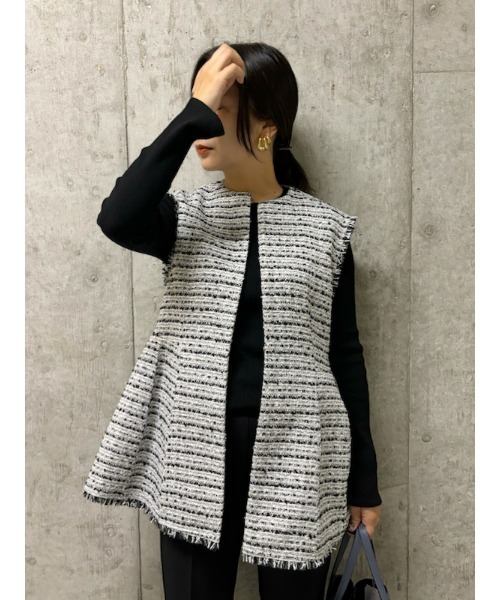 Mila Owen ワンピース ツイードベストニットプルオーバーパンツ3点SET  