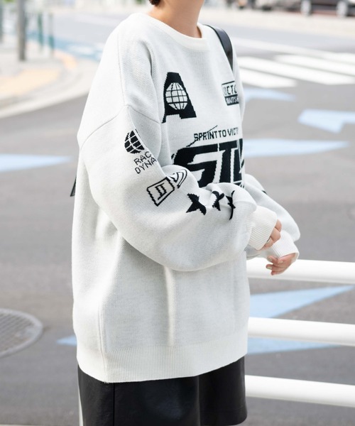 WEGO（ウィゴー） ニット セーター WEGO/スポーツグラフィック 