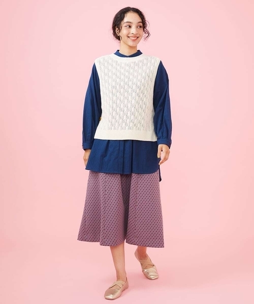 ベスト ジレ Varios dulces 透かし編みベスト レディース Jocomomola ベスト ジレ Varios dulces 透かし編みベスト